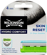 Набор сменных лезвий, 4шт - Wilkinson Sword Hydro 3 Comfort Skin Reset — фото N1