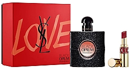 Духи, Парфюмерия, косметика Yves Saint Laurent Black Opium - Набор (edp/50ml + lipstick/3.2g)