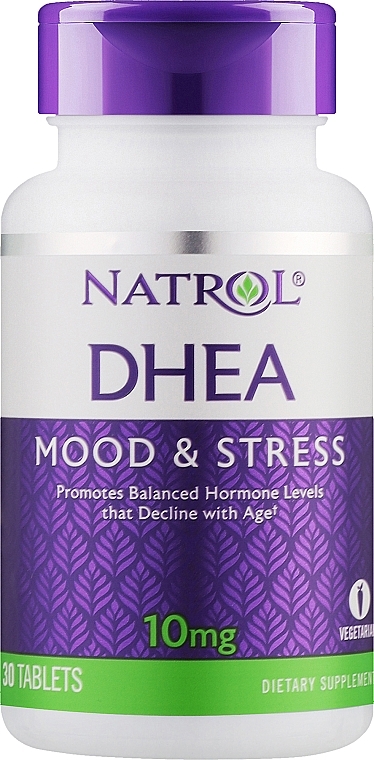 Біодобавка для поліпшення настрою, 10 мг - Natrol DHEA Mood & Stress — фото N1