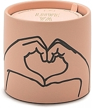 Парфумерія, косметика Ароматична свічка - Paddywax Impressions Ceramic Candle Love Ya Dusty Pink Tobacco & Vanilla