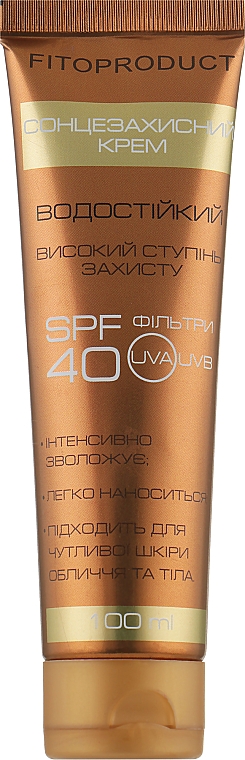 Крем для тіла сонцезахисний SPF-40 - Fito Product