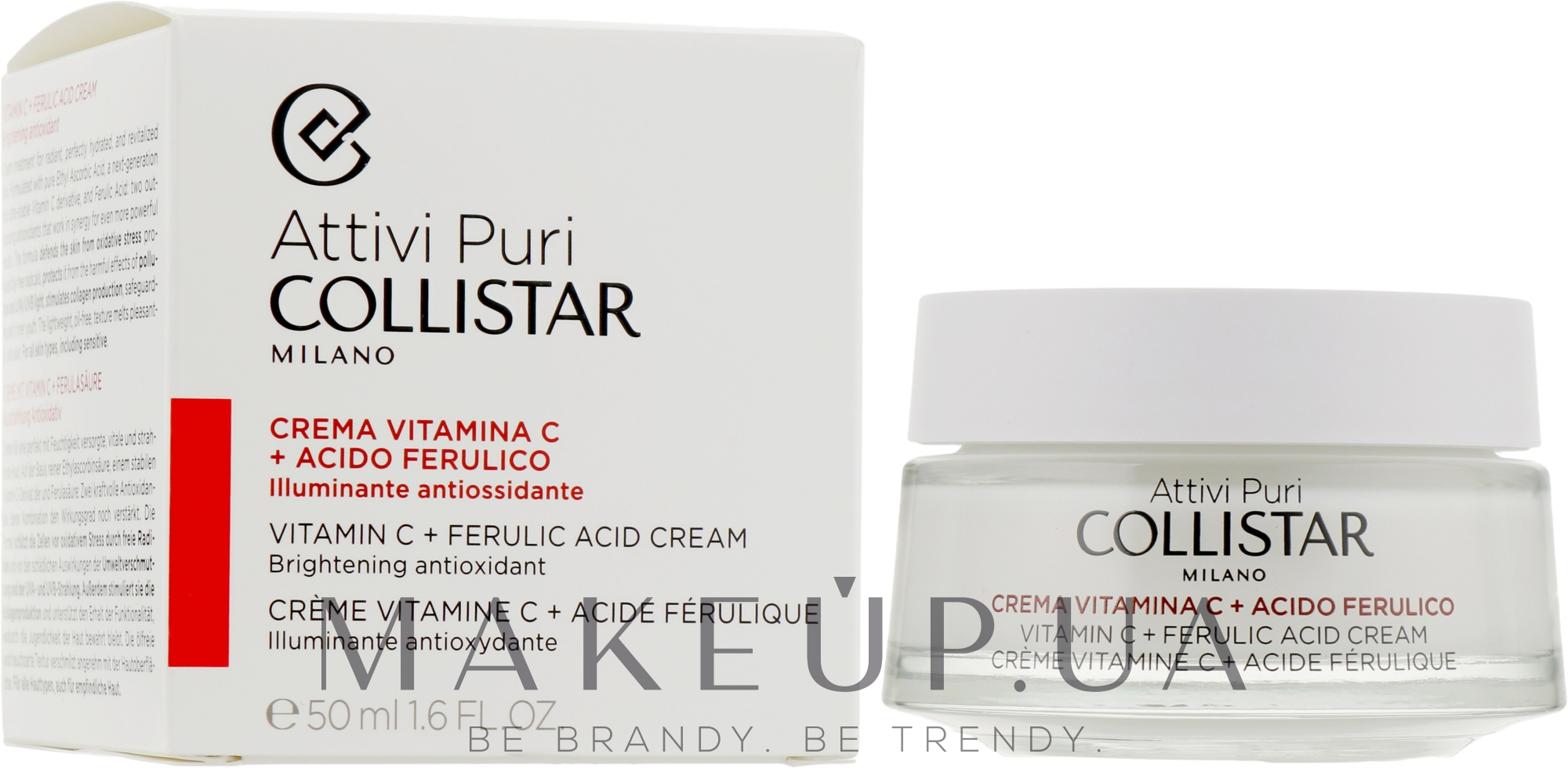 Крем для обличчя з вітаміном С й феруловою кислотою - Collistar Attivi Puri Vitamin C + Ferulic Acid Cream — фото 50ml