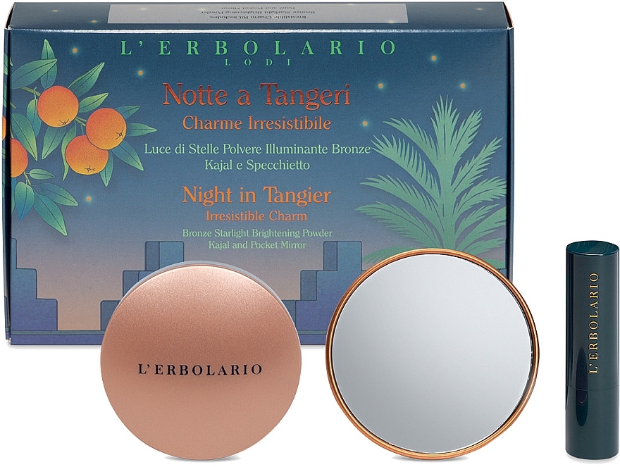 L'Erbolario Notte a Tangeri - Набор (powder/8.5g + eye/pencil/7.5ml + mirror) — фото N1