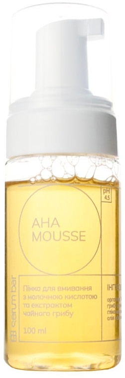 Пінка для вмивання з молочною кислотою та нкстрактом чайного грибу - PH Serum Bar AHA Mousse  — фото N1