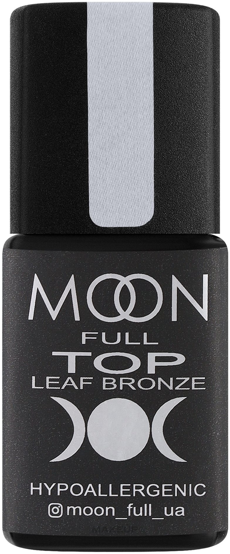 Топ для гель-лака с хлопьями бронзового цвета, без липкого слоя - Moon Full Top Leaf Bronze — фото 8ml