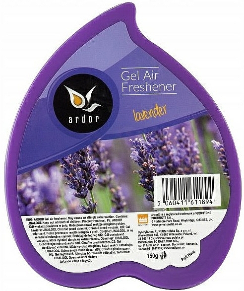 Гелевый освежитель воздуха "Лаванда" - Ardor Gel Air Freshener Lavender — фото N1