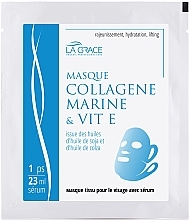 Тканинна маска для обличчя з колагеном і вітаміном Е - La Grace Collagene Marine & Vit Е Masque — фото N1