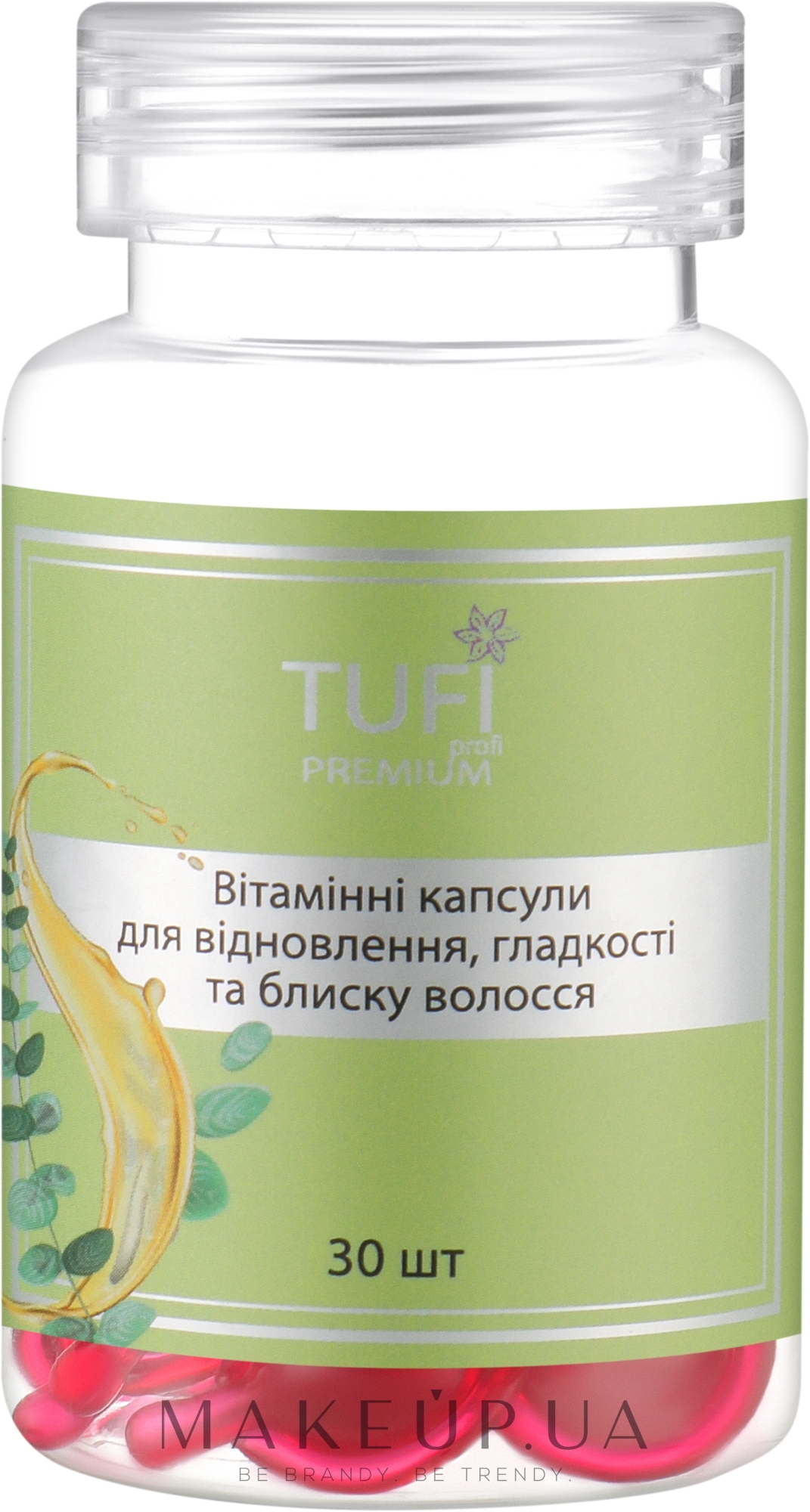 Вітамінні капсули для відновлення, гладкості та блиску волосся - Tufi Profi Premium — фото 30шт