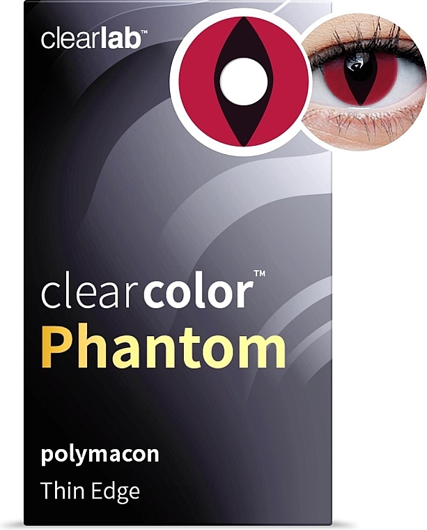 Цветные контактные линзы "Red Cat", 2 шт. - Clearlab ClearColor Phantom — фото N1