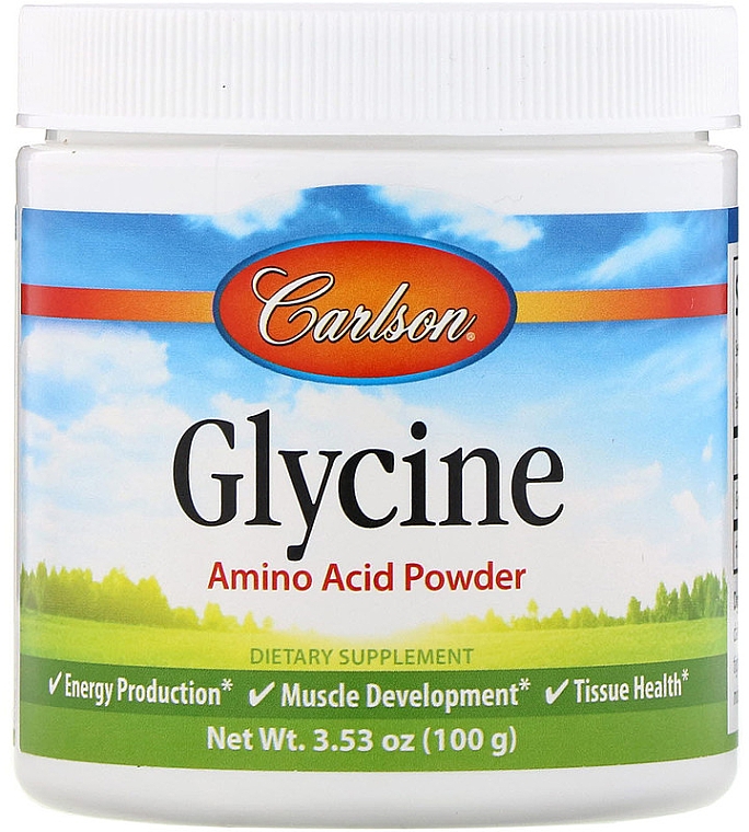 Глицин, порошок аминокислоты - Carlson Labs Glycine Powder Free-Form Amino Acid — фото N1