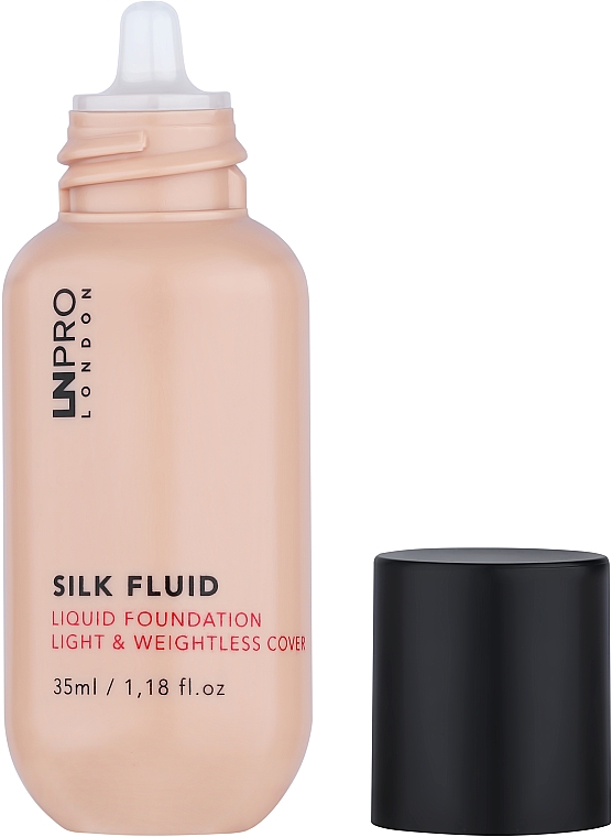 Тональная основа для лица с сатиновым финишем - LN Pro Silk Fluid Liquid Foundation Light & Weightless Cover — фото N2