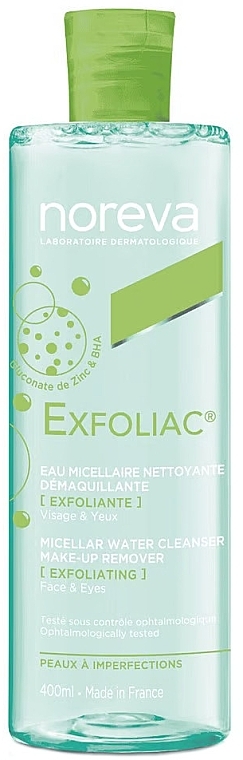 Очищувальна міцелярна вода - Noreva Exfoliac Micellar Water Cleanser Make-Up Remover — фото N1