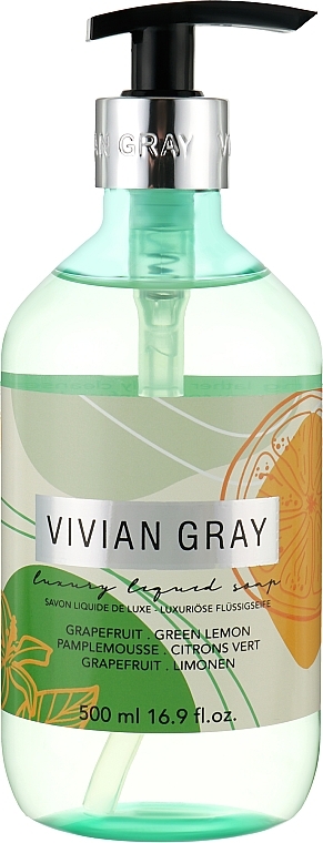 Жидкое мыло для рук "Грейпфрут и зеленый лимон" - Vivian Gray Liquid Soap Grapefruit & Green Lemon — фото N1