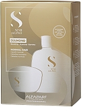 Набір   - AlfaParf Semi Di Lino Diamond Illuminating (shmp/250ml + h/mask/200ml + towel) — фото N2