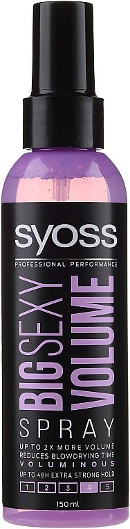Спрей для укладки волос - Syoss Big Sexy Volume Blow Dry Spray — фото N1