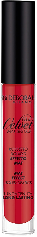УЦЕНКА Матовая жидкая помада для губ - Deborah Fluid Velvet Mat Lipstick *  — фото N1