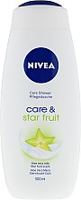 Крем-гель для душа - NIVEA Care & Star Fruit Shower Gel — фото N1