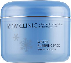 Зволожувальна нічна маска для сухої шкіри обличчя - 3W Clinic Water Sleeping Pack — фото N2