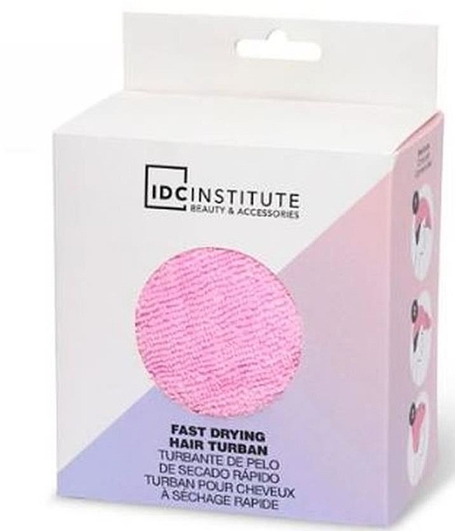 Рушник для волосся, рожевий - IDC Institute Fast Drying Hair Turban — фото N1