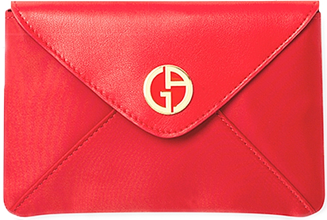 ПОДАРУНОК! Косметичка, червона - Giorgio Armani Red Premium Flat Pouch — фото N1