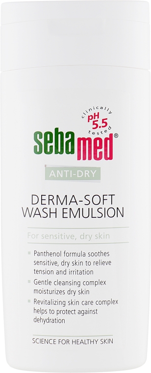 Емульсія м'яка очищувальна - Sebamed Anti-Dry Derma-Soft Wash Emulsion — фото N2