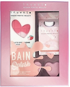 Набор для ванны - Inuwet Strawberry Gift Set (foam/230ml + bomb/200g + bomb/2х30g) — фото N1