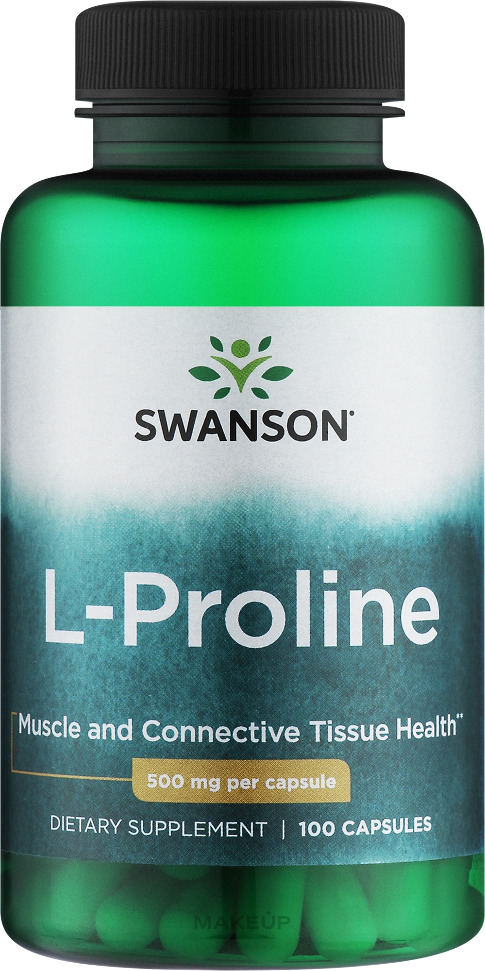 Пищевая добавка "L-Пролин", 500 мг - Swanson L-Proline 500 mg — фото 100шт