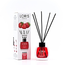 Парфумерія, косметика Аромадифузор "Полуничний сад" - Loris Parfum Reed Diffuser Strawberry Garden