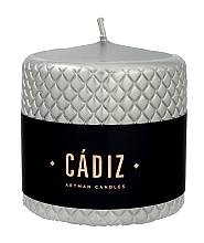Декоративная свеча, 7,8х9,5 см, серебро - Artman Cadiz — фото N1
