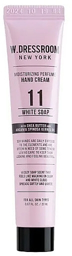 W.Dressroom Moisturizing Perfume Hand Cream No.11 White Soap - Парфюмированный крем для рук (мини) — фото N1