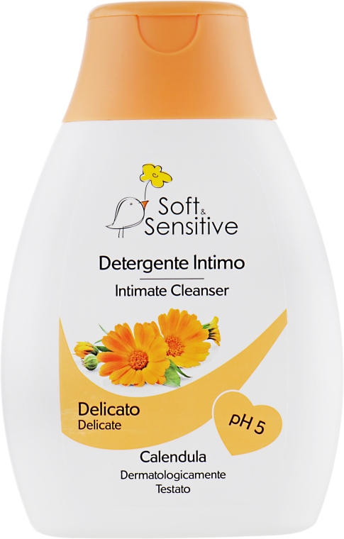 Засіб для інтимної гігієни, заспокійливий - Soft And Sensitive Calendula Intimate Cleanser