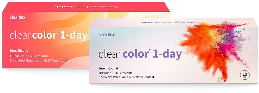 Контактні кольорові лінзи "Green", 10 шт. - Clearlab Clearcolor 1-Day — фото N1