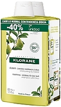 Парфумерія, косметика Набір - Klorane Purifying Normal to Oily Hair (shmp/2x400ml)