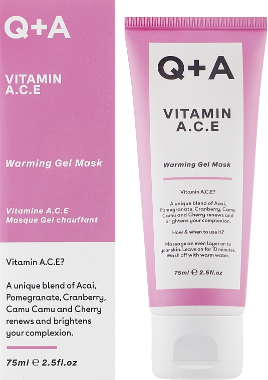 Мультивітамінна маска для обличчя - Q+A Vitamin A.C.E. Warming Gel Mask * — фото N2