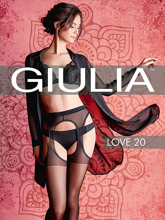 Колготки для жінок "Love" 20 Den, nero - Giulia — фото N1