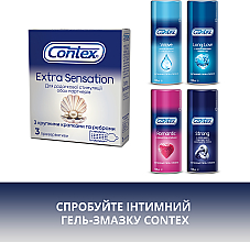Презервативи латексні з силіконовою змазкою з крупними крапками та ребрами, 3 шт - Contex Extra Sensation — фото N6