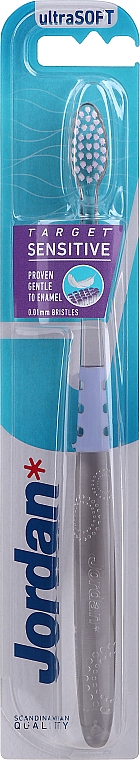 Зубная щетка для чувствительных зубов и десен, ультрамягкая, прозрачная - Jordan Target Sensitive