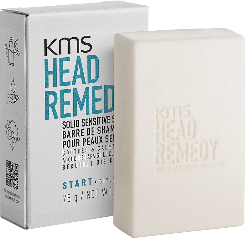 Твердый шампунь для чувствительной кожи головы - KMS California Head Remedy Solid Sensitive Shampoo Bar — фото N1