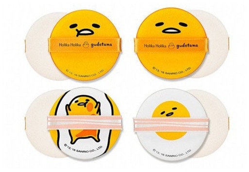 Набір пафів різного дизайну для кушона - Holika Holika Gudetama Chop Chop Cushion Puff Set — фото N1