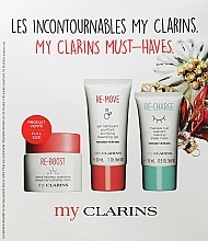 Духи, Парфюмерия, косметика Набор - Clarins VP My Clarins Essentials HLY 2022 (f/cr/50ml + f/gel/30ml + f/mask/15ml)