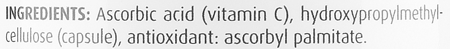 Харчова добавка "Вітамін С", 1000 мг у капсулах - ZeinPharma Vitamin C 1000 mg — фото N2