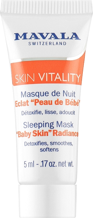 Ночная маска для сияния кожи - Mavala Vitality Sleeping Mask Baby Skin Radiance (пробник) — фото N1