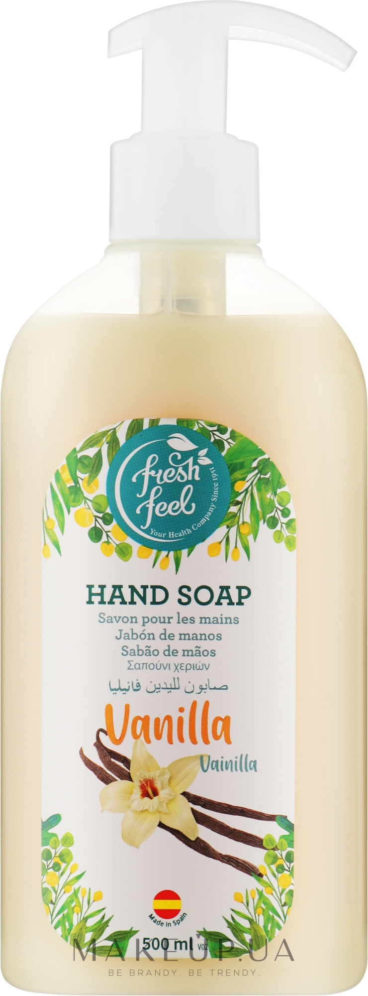 Рідке мило для рук "Vanilla" - Fresh Feel Hand Soap — фото 500ml