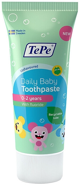 Детская зубная паста с фтором - TePe Daily Baby Toothpaste — фото N1