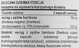 Кремній з бамбуку для волосся, шкіри й нігтів - Now Foods Bamboo Silica Beauty — фото N3