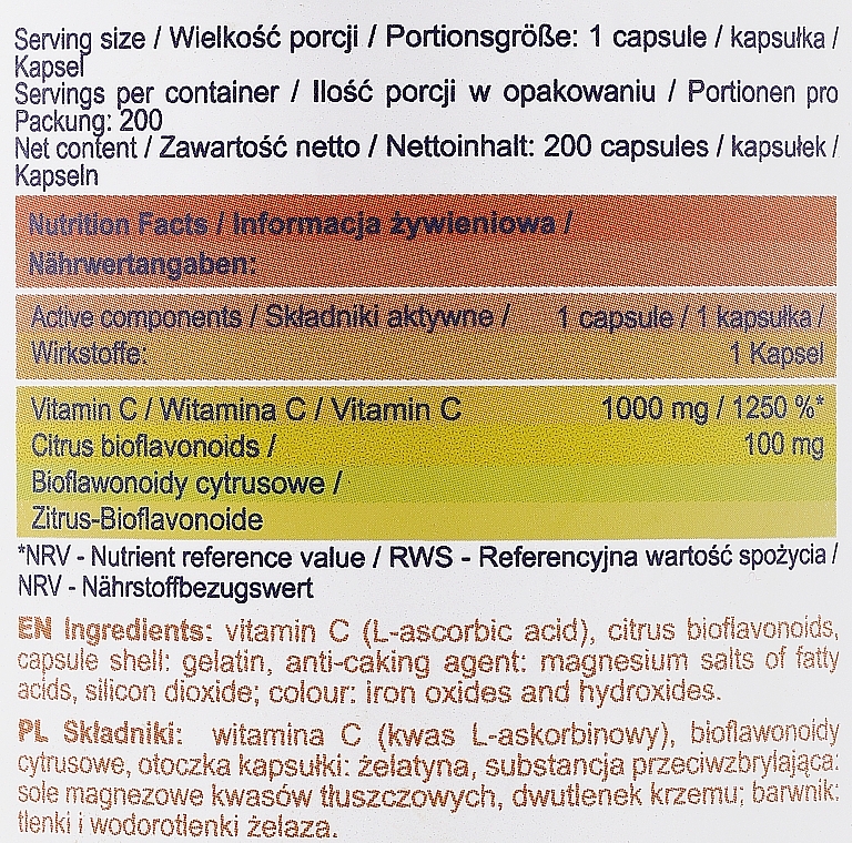 Пищевая добавка «Витамин С с биофлавоноидами» - Allnutrition Vitamin C With Bioflavonoids Antioxidant & Immune Support — фото N3