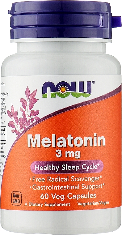 Мелатонин от бессонницы, 3 мг. - Now Foods Melatonin