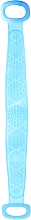 Парфумерія, косметика Силіконова мочалка для тіла з ручками, блакитна - Deni Carte