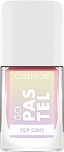 Напівпрозоре топове покриття для нігтів з пастельним фінішем - Catrice Go Pastel Top Coat — фото N1