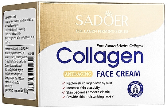 Крем для обличчя з колагеном - Sadoer Collagen Anti-aging Face Cream — фото N1